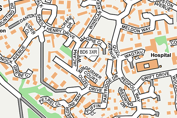 BD6 3XR map - OS OpenMap – Local (Ordnance Survey)