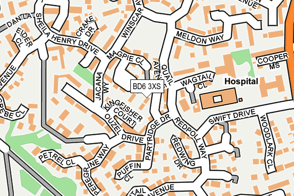 BD6 3XS map - OS OpenMap – Local (Ordnance Survey)