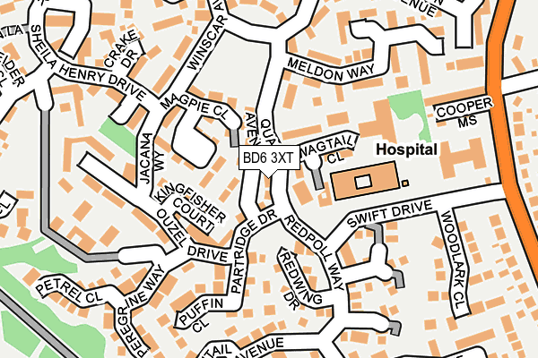 BD6 3XT map - OS OpenMap – Local (Ordnance Survey)
