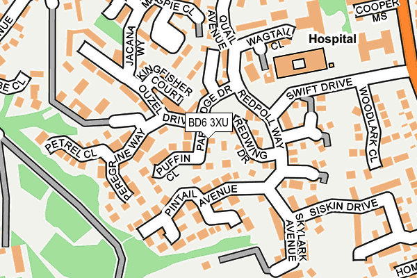 BD6 3XU map - OS OpenMap – Local (Ordnance Survey)