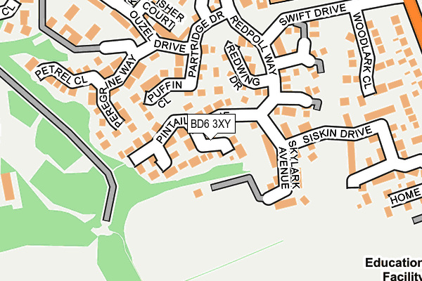 BD6 3XY map - OS OpenMap – Local (Ordnance Survey)