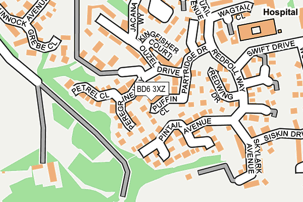 BD6 3XZ map - OS OpenMap – Local (Ordnance Survey)