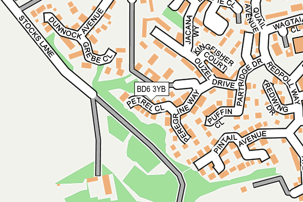 BD6 3YB map - OS OpenMap – Local (Ordnance Survey)