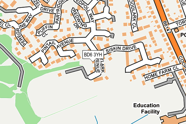 BD6 3YH map - OS OpenMap – Local (Ordnance Survey)