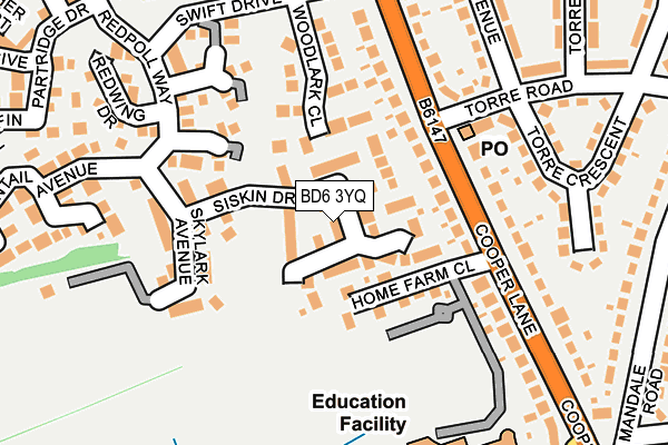 BD6 3YQ map - OS OpenMap – Local (Ordnance Survey)