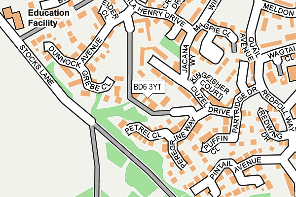 BD6 3YT map - OS OpenMap – Local (Ordnance Survey)