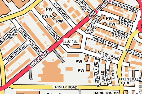 BD7 1BL map - OS OpenMap – Local (Ordnance Survey)