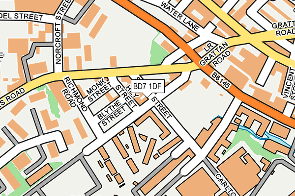 BD7 1DF map - OS OpenMap – Local (Ordnance Survey)
