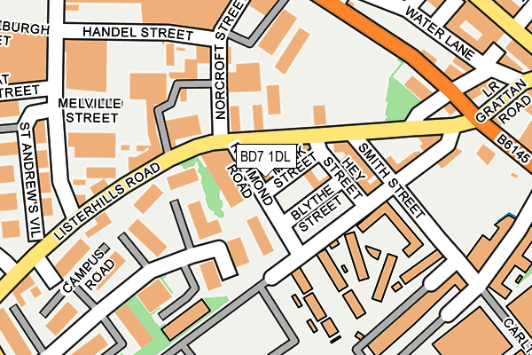 BD7 1DL map - OS OpenMap – Local (Ordnance Survey)