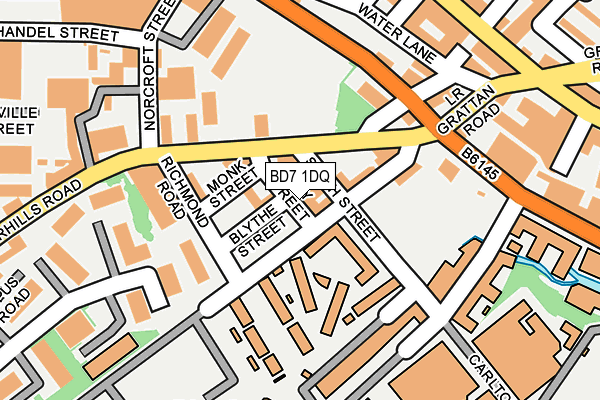BD7 1DQ map - OS OpenMap – Local (Ordnance Survey)