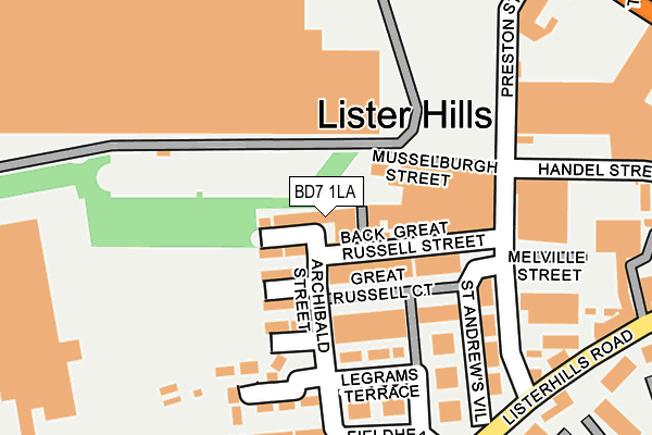 BD7 1LA map - OS OpenMap – Local (Ordnance Survey)