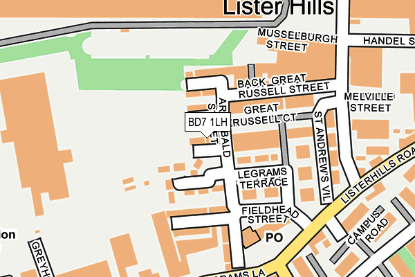 BD7 1LH map - OS OpenMap – Local (Ordnance Survey)