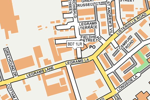 BD7 1LR map - OS OpenMap – Local (Ordnance Survey)