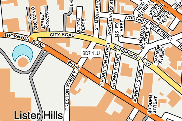 BD7 1LU map - OS OpenMap – Local (Ordnance Survey)