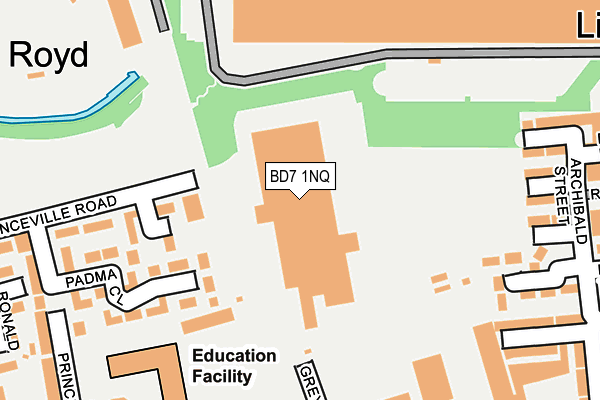 BD7 1NQ map - OS OpenMap – Local (Ordnance Survey)