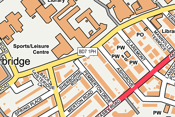 BD7 1PH map - OS OpenMap – Local (Ordnance Survey)