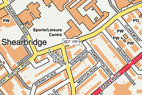 BD7 1PP map - OS OpenMap – Local (Ordnance Survey)