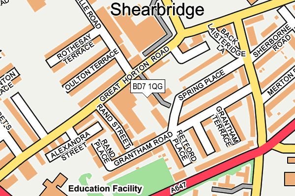 BD7 1QG map - OS OpenMap – Local (Ordnance Survey)