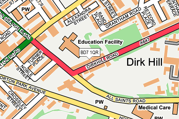 BD7 1QR map - OS OpenMap – Local (Ordnance Survey)