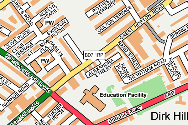 BD7 1RP map - OS OpenMap – Local (Ordnance Survey)