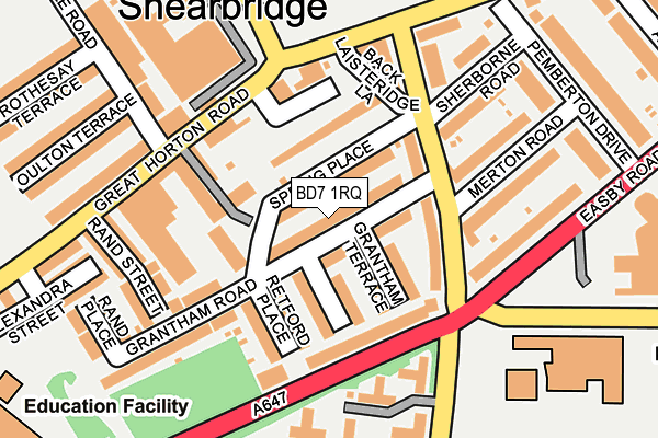 BD7 1RQ map - OS OpenMap – Local (Ordnance Survey)