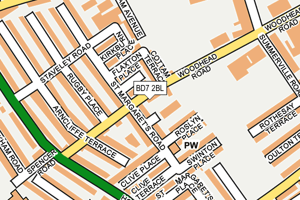 BD7 2BL map - OS OpenMap – Local (Ordnance Survey)
