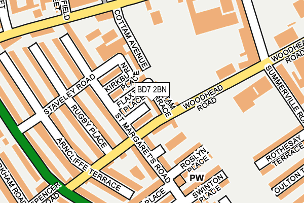 BD7 2BN map - OS OpenMap – Local (Ordnance Survey)