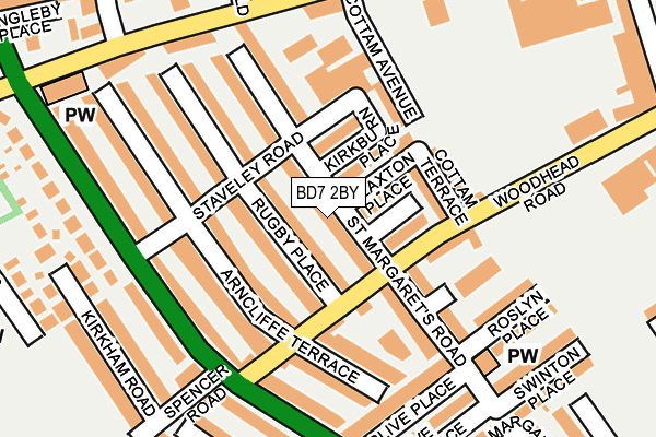 BD7 2BY map - OS OpenMap – Local (Ordnance Survey)