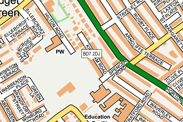 BD7 2DJ map - OS OpenMap – Local (Ordnance Survey)