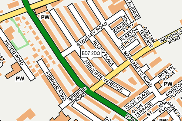 BD7 2DQ map - OS OpenMap – Local (Ordnance Survey)