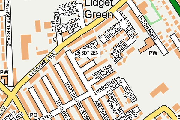 BD7 2EN map - OS OpenMap – Local (Ordnance Survey)