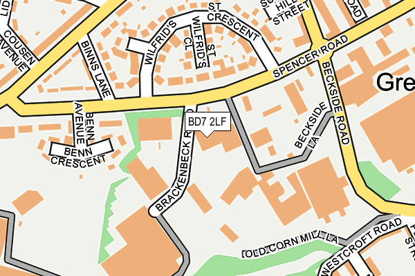 BD7 2LF map - OS OpenMap – Local (Ordnance Survey)