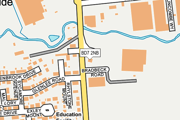 BD7 2NB map - OS OpenMap – Local (Ordnance Survey)