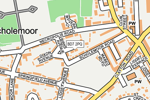 BD7 2PQ map - OS OpenMap – Local (Ordnance Survey)