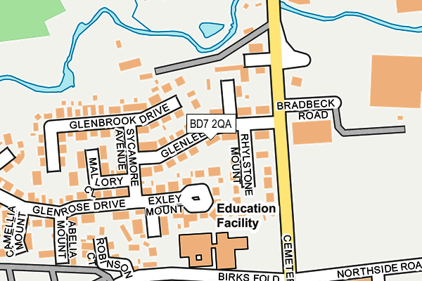 BD7 2QA map - OS OpenMap – Local (Ordnance Survey)