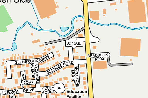 BD7 2QD map - OS OpenMap – Local (Ordnance Survey)