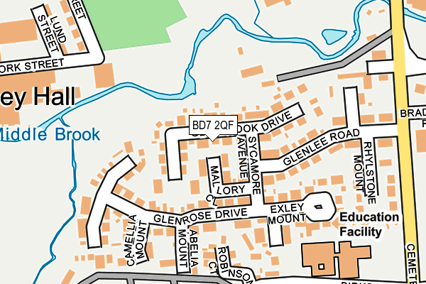 BD7 2QF map - OS OpenMap – Local (Ordnance Survey)