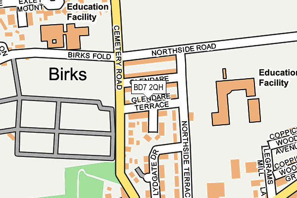 BD7 2QH map - OS OpenMap – Local (Ordnance Survey)