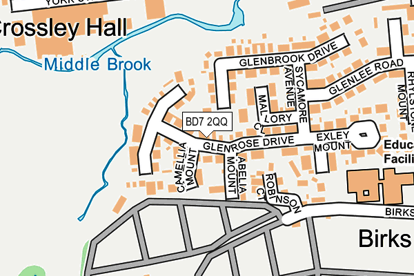 BD7 2QQ map - OS OpenMap – Local (Ordnance Survey)