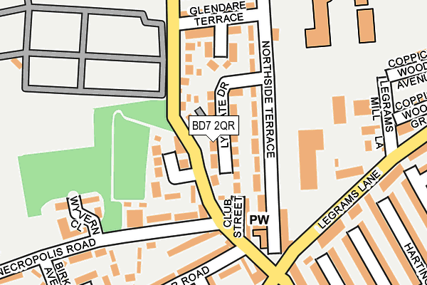 BD7 2QR map - OS OpenMap – Local (Ordnance Survey)