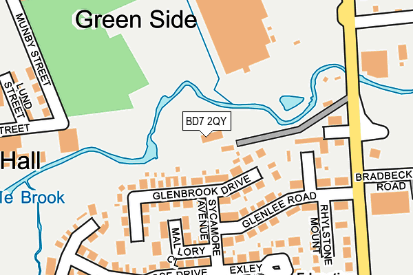 BD7 2QY map - OS OpenMap – Local (Ordnance Survey)