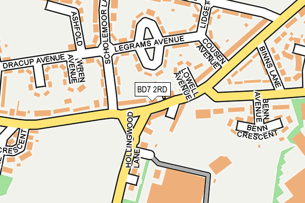 BD7 2RD map - OS OpenMap – Local (Ordnance Survey)