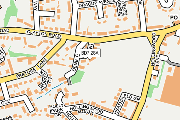 BD7 2SA map - OS OpenMap – Local (Ordnance Survey)