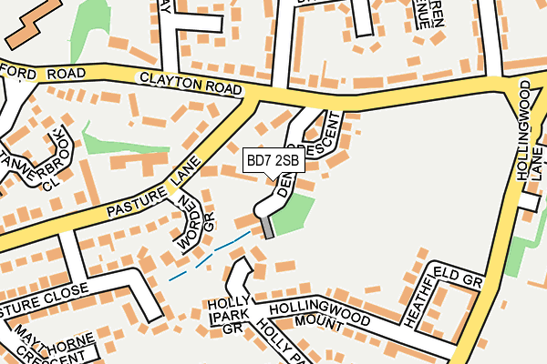 BD7 2SB map - OS OpenMap – Local (Ordnance Survey)