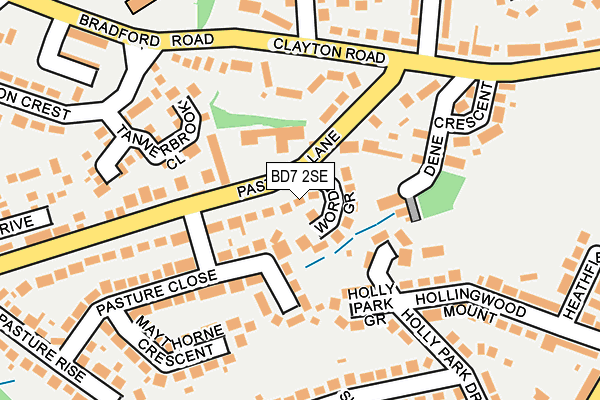 BD7 2SE map - OS OpenMap – Local (Ordnance Survey)