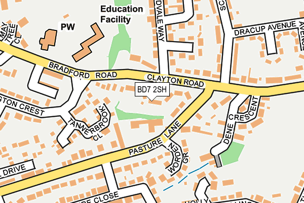 BD7 2SH map - OS OpenMap – Local (Ordnance Survey)