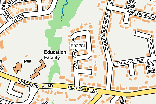 BD7 2SJ map - OS OpenMap – Local (Ordnance Survey)