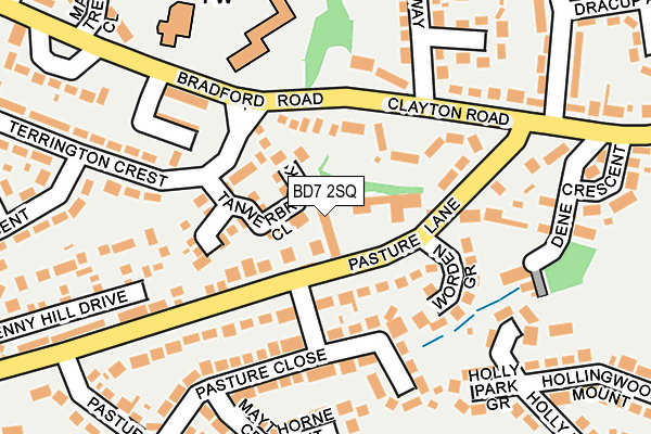 BD7 2SQ map - OS OpenMap – Local (Ordnance Survey)