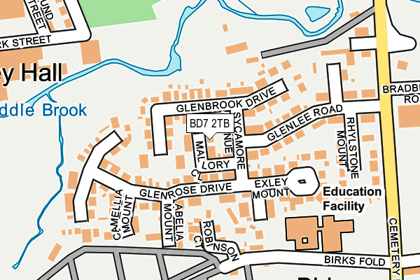 BD7 2TB map - OS OpenMap – Local (Ordnance Survey)