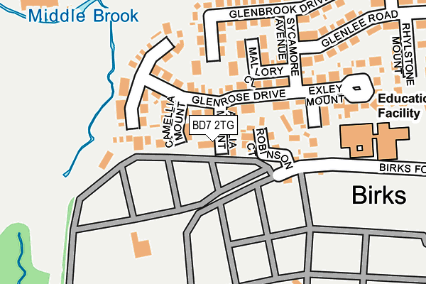 BD7 2TG map - OS OpenMap – Local (Ordnance Survey)